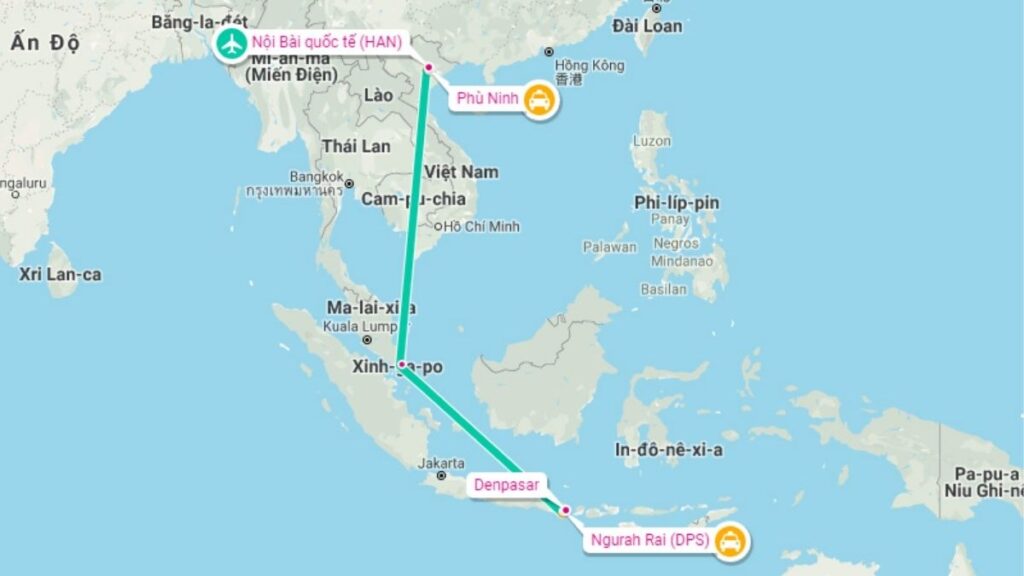 Tuyến bay Hà Nội HAN đi Bali DPS