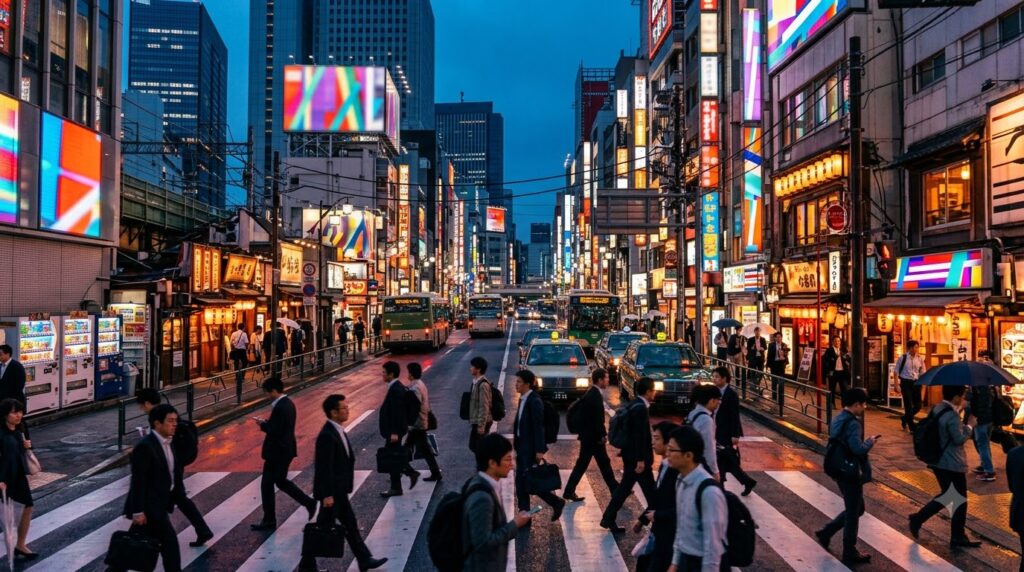 Hệ thống biển chỉ dẫn lối ra và hướng di chuyển bên trong ga Shinjuku giúp hành khách tìm đường đến các khu vực xung quanh