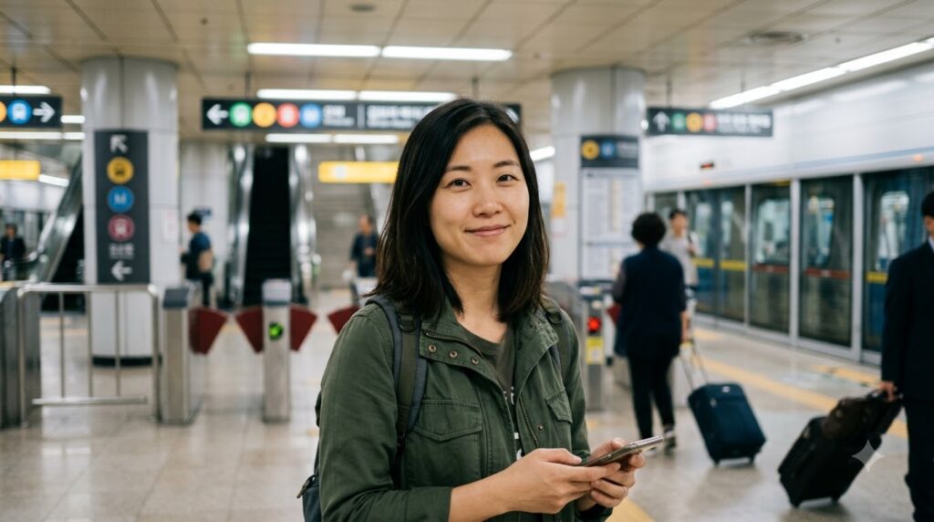 Hành khách kiểm tra giờ chuyến AREX và tuyến nối tiếp sau khi hạ cánh muộn tại Gimpo