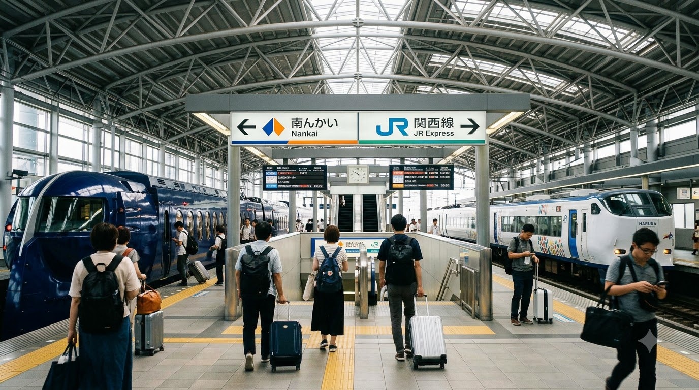 Hướng dẫn mua vé và sử dụng thẻ khi đi từ sân bay Kansai về Osaka