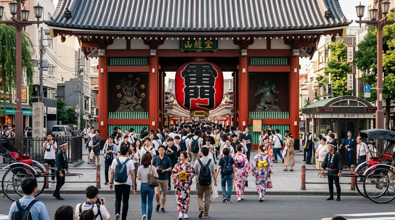 Khu vực khách sạn và nhà nghỉ quanh trạm tàu điện ngầm Asakusa Station
