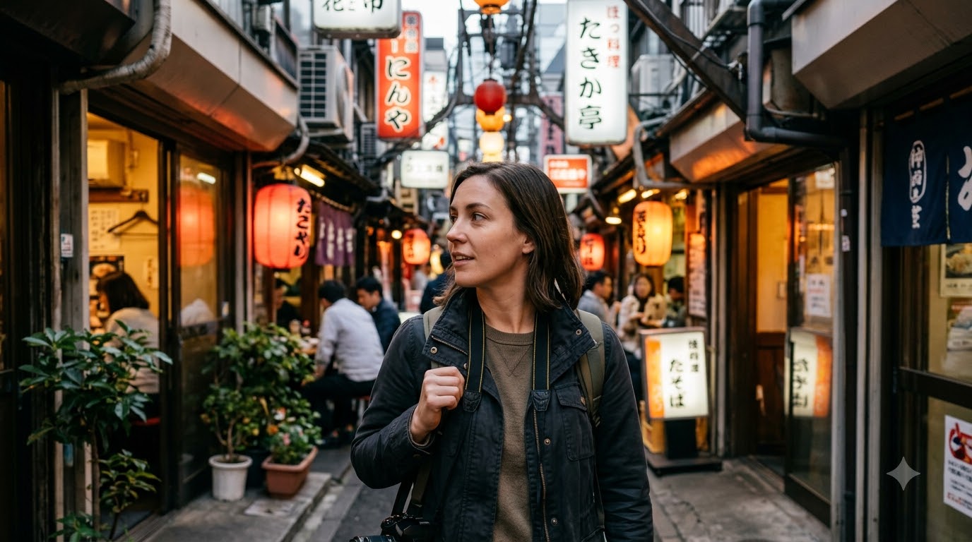 Shibuya buổi tối với ánh đèn neon và dòng người Shibuya Crossing và phố Center-gai rực sáng vào buổi tối
